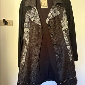 Vintage Black and White Trench Coat